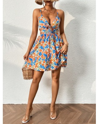 Women's Bohemian Floral Slip Dress