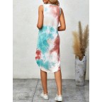 Women's Casual Summer Tie-Dye Midi Vest Dress