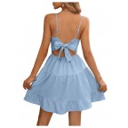 Women's high waist suspender summer dress