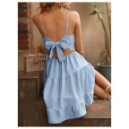 Women's high waist suspender summer dress