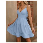 Women's high waist suspender summer dress