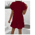 Summer Dresses V Neck Ruffle Mini Dress