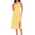 Women's spaghetti-shoulder floral summer dress