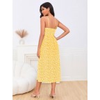 Women's spaghetti-shoulder floral summer dress