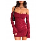 Women's off-the-shoulder lace dress