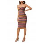 Women's twisted strapless dress